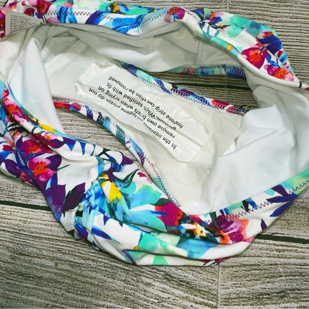 NWT Fantasie Multicolor Floral High Waist Bikini Bottoms Size S